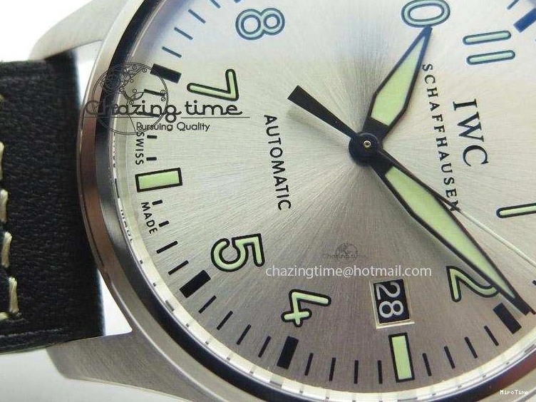 MIROTIME 0224 Pilot Mark XVI “Father & Son 2012” MK Maker SS Sliver Dial A2892 On Black Leather Strap Attractive 7373